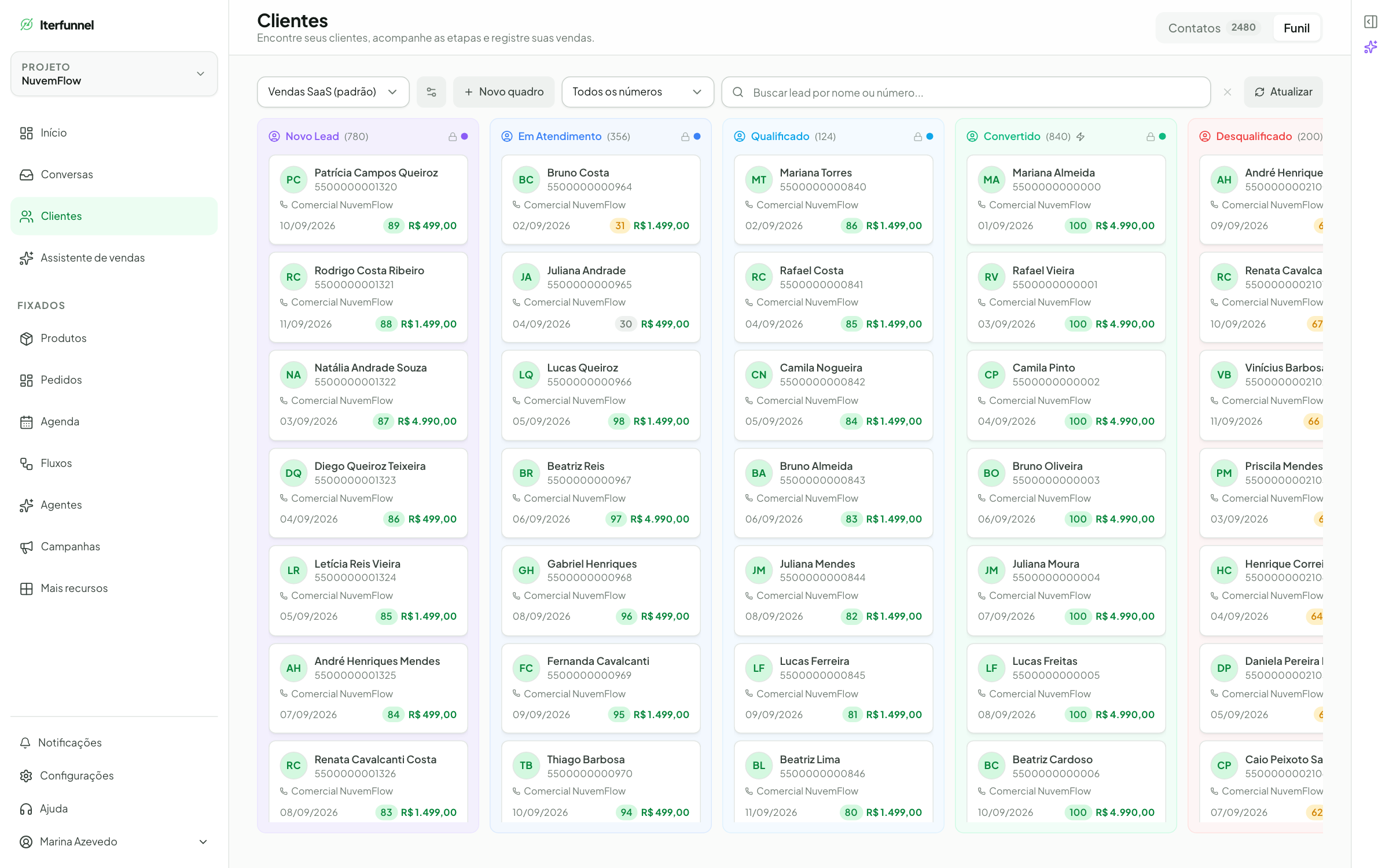 CRM de vendas — Iterfunnel